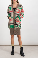 Rug long oversized stripped cardigan