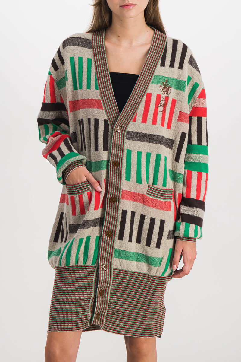 Vivienne Westwood - Rug long oversized stripped cardigan