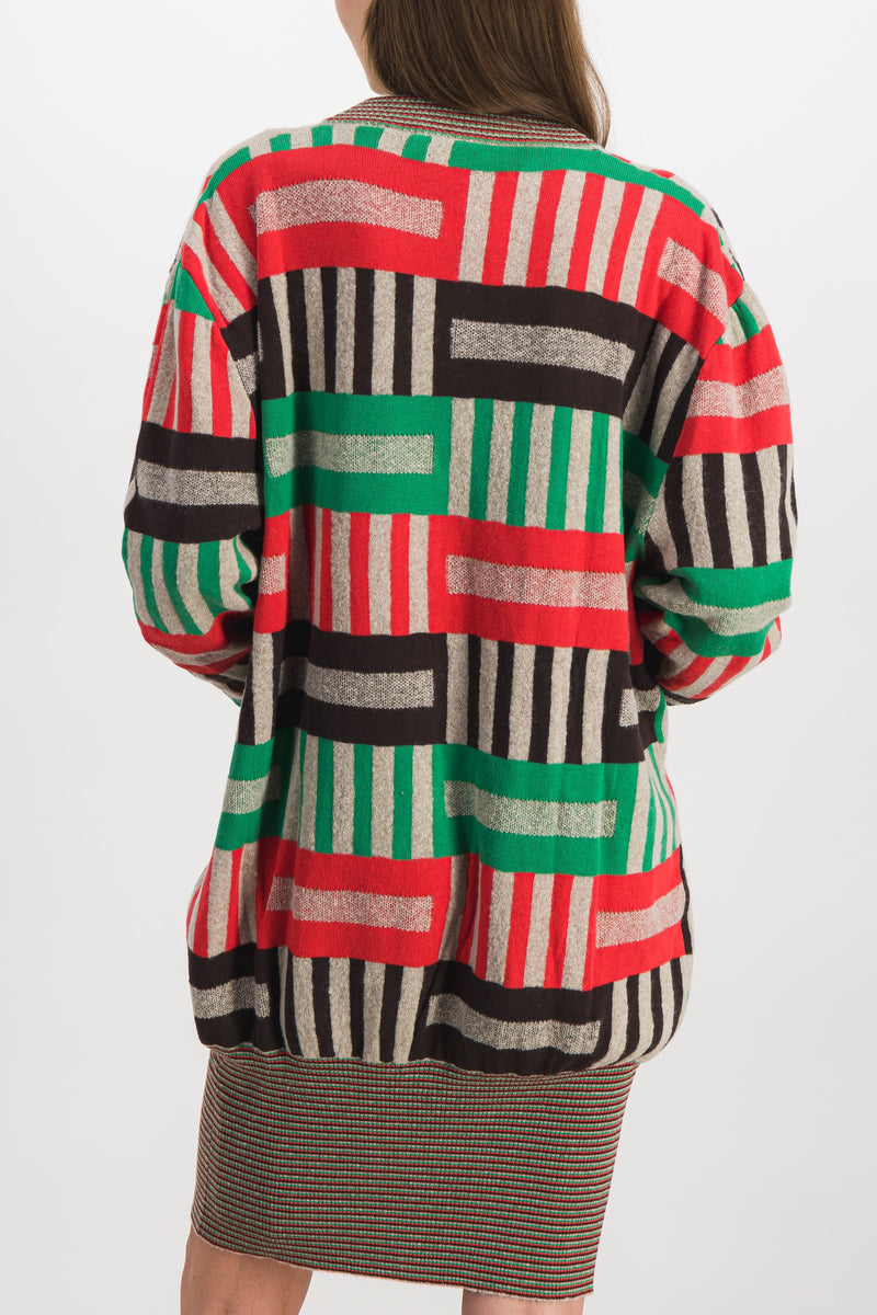 Vivienne Westwood - Rug long oversized stripped cardigan