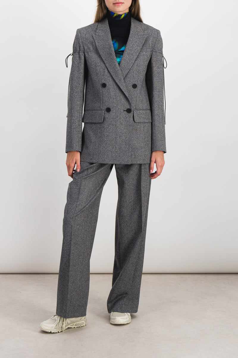 Nina Ricci - Drawstring speckled wool tailoring blazer