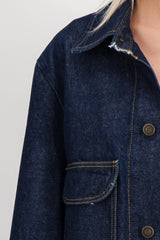 Oversize denim boyfriend shirt