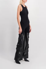 Sleeveless hybrid jumpsuit