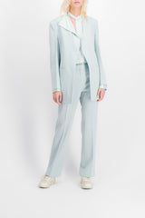 Single buttoned tailoring blazer in compact wool grain de poudre