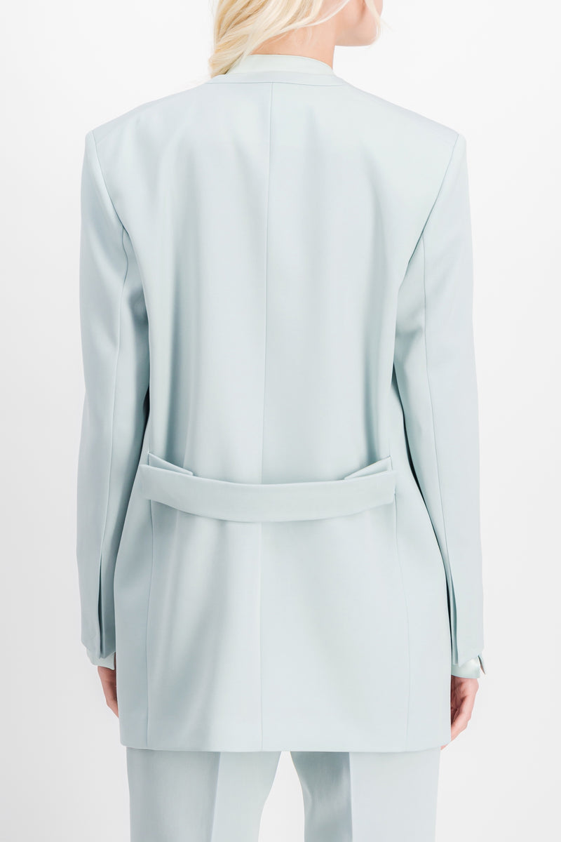 Jil Sander - Single buttoned tailoring blazer in compact wool grain de poudre