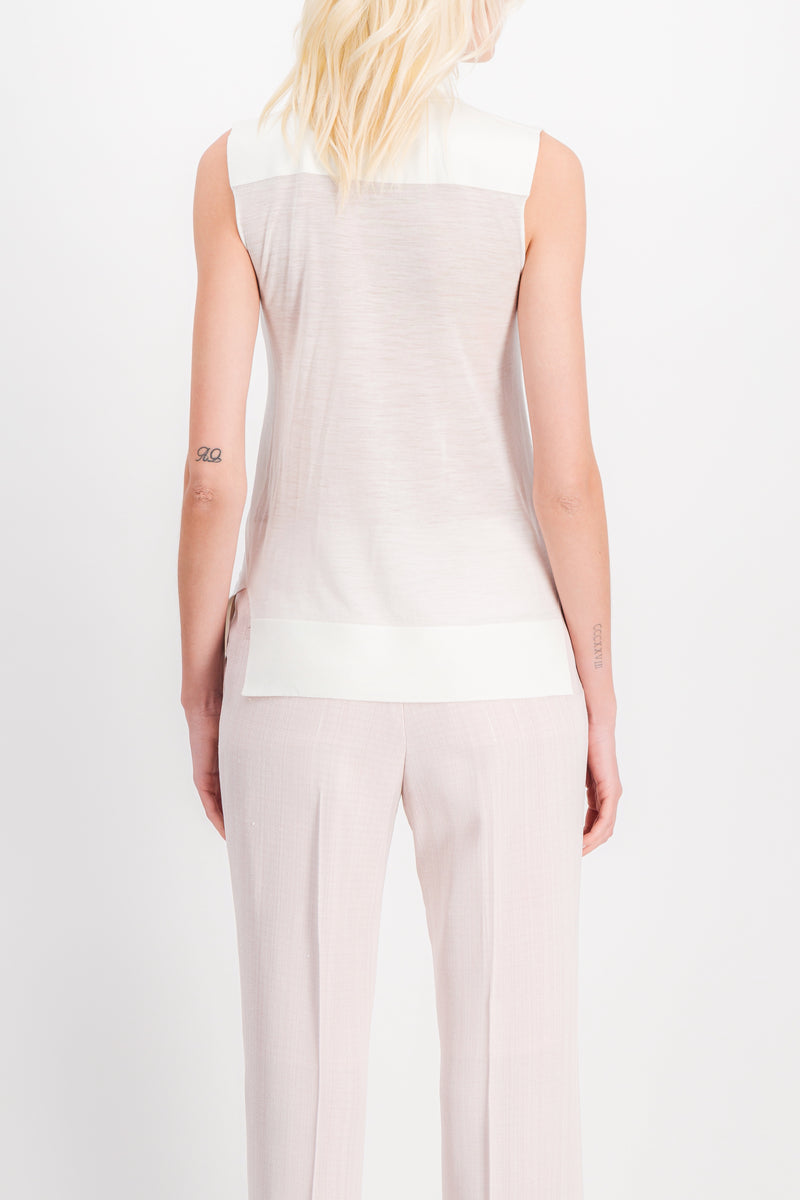 Jil Sander - High neck sleeveless chiffon top