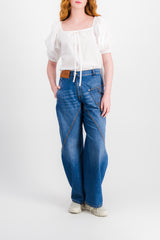 Light blue twisted workwear jeans