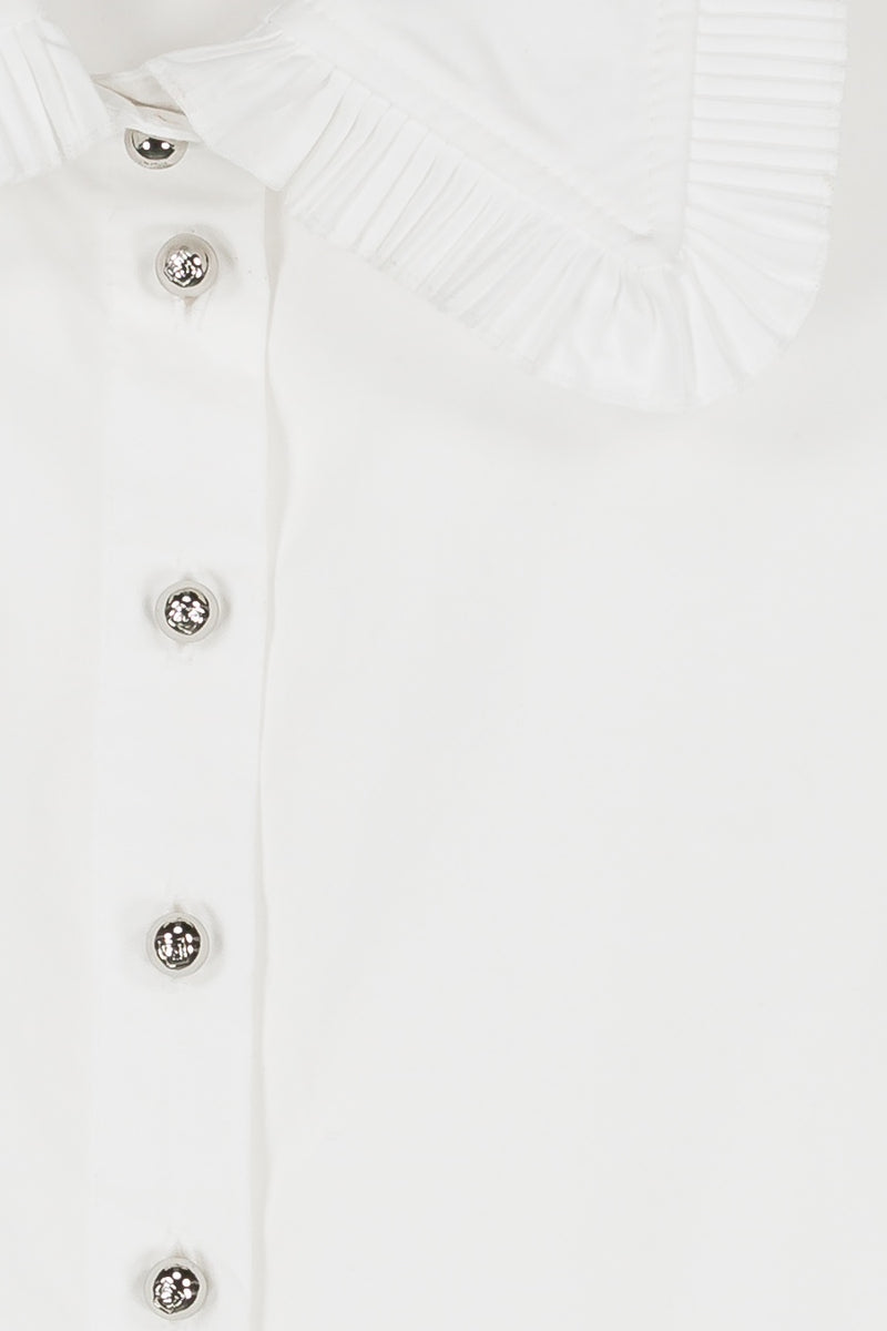Paco Rabanne - Organic cotton shirt with ruffled details