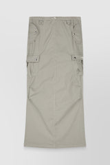 Multi-pocketed cargo maxi skirt