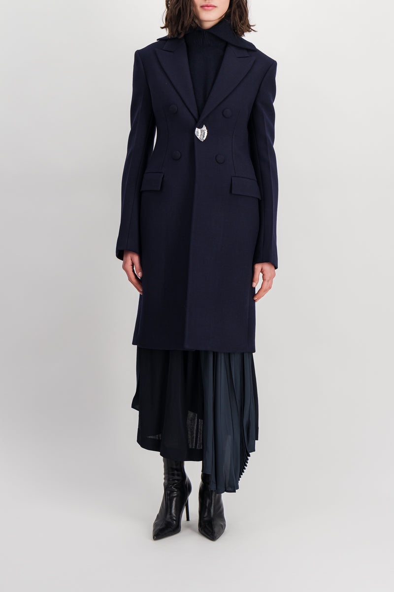 Jil Sander - Heavy wool v-neck coat