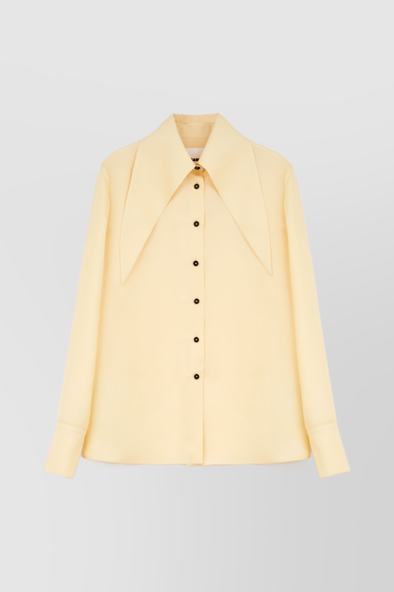 Jil Sander - Viscose-silk shirt with large peak collar