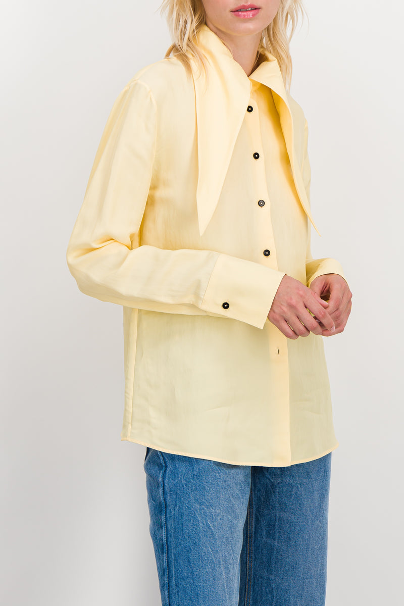 Jil Sander - Viscose-silk shirt with large peak collar